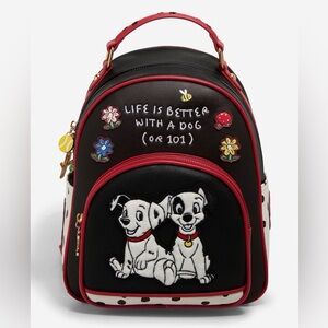 New Loungefly Disney 101 Dalmatian puppies Backpack With Coin Purse.